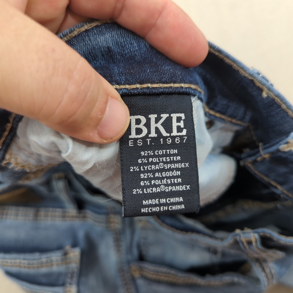 Bke Jeans Mens 34x34 Blue Jake Straight Faded Stretch Casual Preppy - Picture 10 of 15